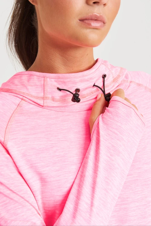 JC038-electric-pink-melange-bluza-sportowa-damska-z-kapturem-kominowym-JUST-COOL-detail
