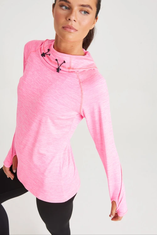 JC038-electric-pink-melange-bluza-sportowa-damska-z-kapturem-kominowym-JUST-COOL-detail