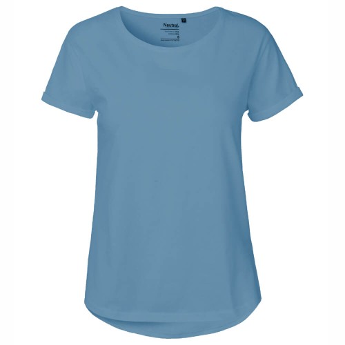 O80012-dusty-indigo-damska-koszulka-z-bawelny-organicznejNEUTRAL-Roll-Up-Sleeve