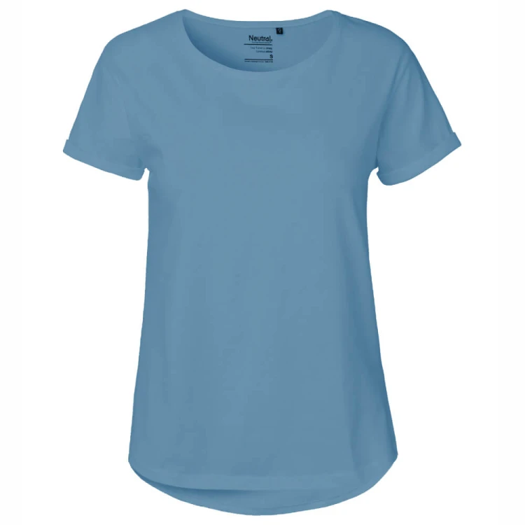 O80012-dusty-indigo-damska-koszulka-z-bawelny-organicznejNEUTRAL-Roll-Up-Sleeve