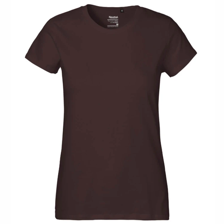 O80001-brown-damska-koszulka-z-bawelny-organicznej-NEUTRAL-Classic