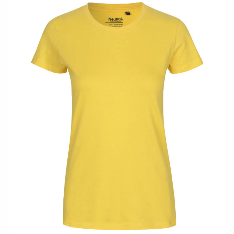 O80001-yellow-damska-koszulka-z-bawelny-organicznej-NEUTRAL-Classic