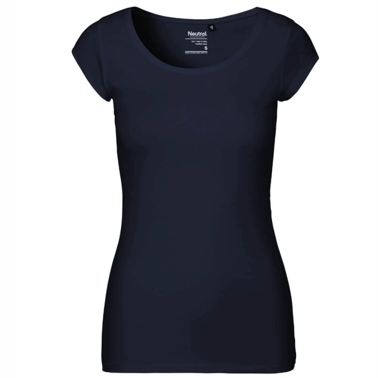 O81010-navy-damska-koszulka-z-bawelny-organicznej-szerokim-dekoltem-NEUTRAL