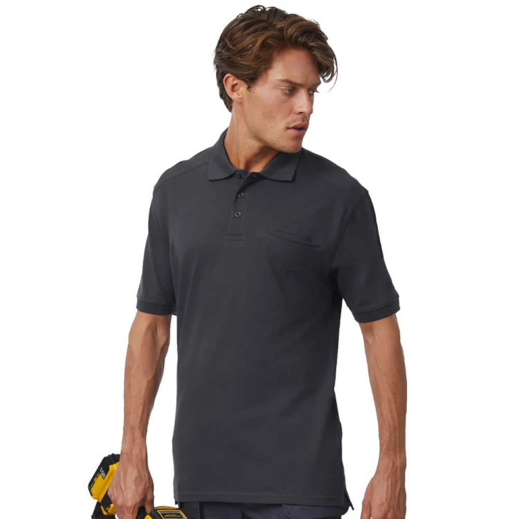 PUC10-dark-grey-solid-koszulka-meska-polo-B&amp;C-Skill-Pro